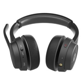 Conceptronic Auriculares Inalámbricos POLONA04B Bluetooth 5.3, 44h Música, Micrófono con Cancelación de Ruido, Negro