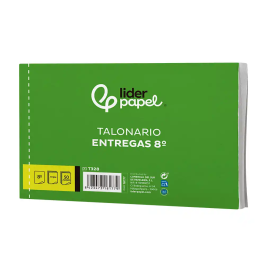 Liderpapel T328 Talonario Entregas 8º Original y 2 Copias Apaisado