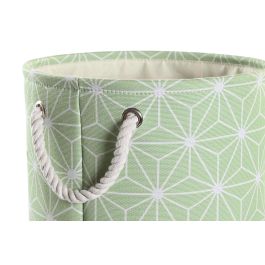 DKD Home Decor Cesta de Almacenamiento Urban Set de 3 Piezas Verde Beige 30x30x35 cm en Poliester y Eva con Diseño Geométrico DKD Home Decor Cesta de Almacenamiento Urban Set de 3 Piezas Verde Beige 30x30x35 cm en Poliester y Eva con Diseño Geométrico