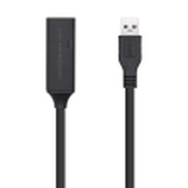 AISENS A105-0408 Cable Prolongador USB 3.2 Gen 1 (3.1 Gen 1) Tipo A Macho/Hembra con Amplificador y Alimentador 10m Negro - 5 Gbps