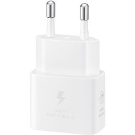 Samsung EP-T2510XWEGEU Cargador de Pared Rápido 25W con Puerto USB-C Blanco y Cable de Carga USB-C a USB-C Blanco