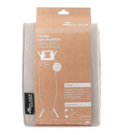Rolser Funda para Tabla de Planchar 120 x 42 cm Arena Algodón con Cierre de Cordón