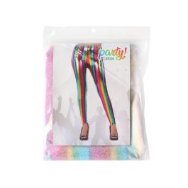 Leggings Multicolor Psicodélico Adulto para Trajes Hippies, Fiestas Neón o Festivales