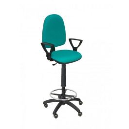 Taburete Piqueras Y Crespo Ayna Brazos Fijos Ergonomico Mecanismo De Contacto Permanente Regulable En Altura Y Aro Reposapies Ruedas De Parquet Asiento Y Respaldo Tapizados Bali Verde Turquesa Precio: 230.50000028. SKU: S5702412