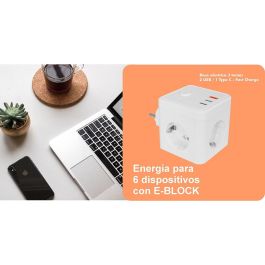 Ladrón de enchufe Silver Electronics E-BLOCK 3 Blanco 230 V 16A