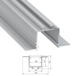 Perfíl Aluminio SUBLI 2,02M Perfíl Aluminio SUBLI 2,02M