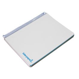 Cuaderno Espiral Liderpapel A4 Micro Wonder Tapa Plastico 120H 90 gr Cuadro 5 mm 5 Bandas 4 Taladros Color Gris