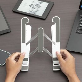 Soporte Plegable y Regulable para Portátil Flappot InnovaGoods Soporte Plegable y Regulable para Portátil Flappot InnovaGoods