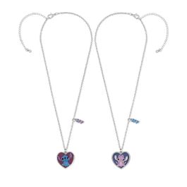 PEERS HARDY Set 2 Colgantes Disney Ángel y Stitch en Forma de Corazón