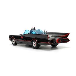 Coche metal batmóvil 1966 classic con 4 figuras de metal escala 1:24 19 cm