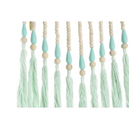 Decoracion Colgante Boho DKD Home Decor Crema Verde Menta 2 x 62 x 35 cm (4 Unidades)