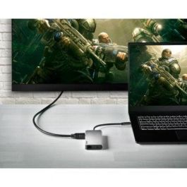 NGS WonderDock8 Docking Station USB-C 8 en 1 con 3xUSB 3.0, HDMI 4K, USB-C PD 60W, RJ45 Gigabit y Lector SD/TF de Aluminio