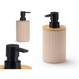 Berilo Dosificador Rayas Bambú y Plástico PP, Beige con Detalles Marrones y Negros - 7.5x16.5x7.5 cm (24 Unidades) Precio: 46.49999992. SKU: B193CXAZJT