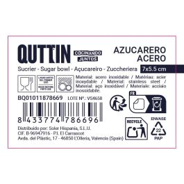 Quttin Azucarero de Acero Inoxidable 7 x 5.5 cm (12 Unidades)