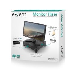 Ewent Ew1280 Elevador Soporte Monitor hasta 27 kg con Cajón A4 y Sistema de Cableado