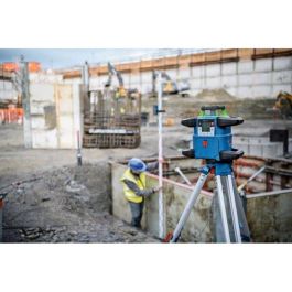 Bosch Professional 0601061V01 Láser rotatorio GRL 650 CHVG con baterías, celda receptora, soporte de montaje, en L-Boxx