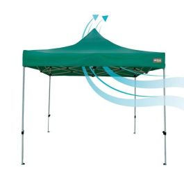Cenador plegable verde altura ajustable 300x300x220 cm Cenador plegable verde altura ajustable 300x300x220 cm
