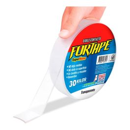 Fortape Cinta Doble Contacto Super Nano Transparente 30mm x 3m - Adhesiva de PVC Acrílico, Impermeable, Fijación sin Residuos Precio: 6.50000021. SKU: B17TPXQN7C