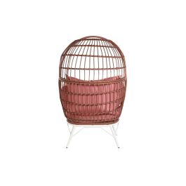 DKD Home Decor Sillón Terraza Jardín de Ratan Sintético con Cojines, Desmontable, Terracota Blanco, 71x147x99 cm DKD Home Decor Sillón Terraza Jardín de Ratan Sintético con Cojines, Desmontable, Terracota Blanco, 71x147x99 cm
