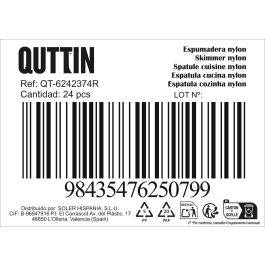 Inde Espumadera Nylon Negra 30.5 x 9.5 cm (24 Unidades)