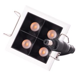 OSRAM JW-5W-M-W Foco Downlight LED COB Rectangular 5W 382.5lm 4200K CRI90 UGR19 Antideslumbramiento 38° Aluminio 50.000h