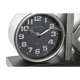 Reloj Sobremesa Loft DKD Home Decor Negro Plateado 8 x 15 x 23 cm (2 Unidades)