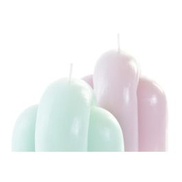 DKD Home Decor Vela Urban con Arco 260g 50h, Colores Surtidos Rosa Palo Turquesa, 8x8x9 cm - Pack 12 Unidades