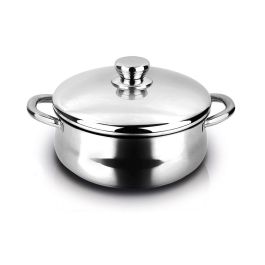 Fagor Cacerola Silverinox Acero Inoxidable 18/10 con Tapa Ø20x9 cm, Fondo Termodifusor 3 Capas, Apta para Horno y Todo Tipo de Fuegos