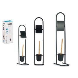 Portarrollos Escobilla Metal y Bambú Negro Berilo 40x10.5x16 cm (4 Unidades) Precio: 43.49999973. SKU: B1KMPFT6FF