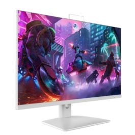 Nilox NXM24REGWEB01W Monitor Desktop IPS 24" LED con Webcam, FHD 1920x1080, 75Hz, 4ms, VGA-HDMI-DP, Blanco