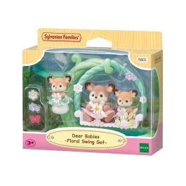 Sylvanian Families 5801 Bebés Ciervo en el Columpio - Set de Juego para Niños