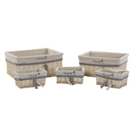 Cesta Mediterraneo DKD Home Decor Beige Azul 38 x 13 x 48 cm Set de 5 Precio: 52.78999979. SKU: B15L2VX8A3