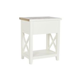 Mesita De Noche Tradicional DKD Home Decor Blanco Roto Natural 35 x 61.5 x 49.5 cm