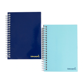 Liderpapel Cuaderno Espiral Bolsillo Dieciseavo Tapa Blanda 80 Hojas 60gr Cuadro 4mm Colores Surtidos