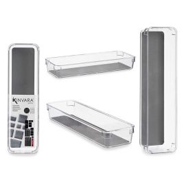 Organizador con antideslizante Kinvara 32.5 cm - Gris/Transparente (24 Unidades) Precio: 58.49999947. SKU: S3609339