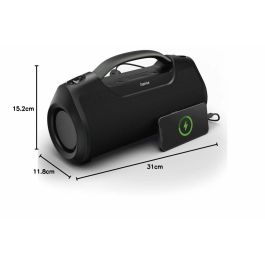Hama Altavoz Soundbarrel Negro - Sonido Potente, Bluetooth 5.0, Resistente al Agua IPX6, Batería de 12h