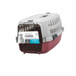 Estuche de transporte M-PETS Viaggio Carrier XS - 48.3x32x25.4cm - Burdeos y gris - Para perros y gatos