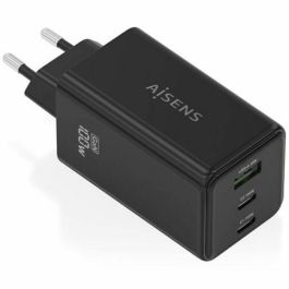AISENS ASCH-100W3P052-BK Cargador GaN 100W 3 Puertos (2 USB-C, 1 USB-A) Carga Rápida Power Delivery Universal Negro Precio: 28.88999993. SKU: B1G65MFSAD