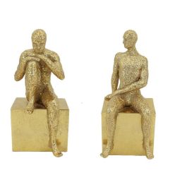 DKD Home Decor Figura Decorativa Moderna de Hombre en Resina Dorada, Surtidas, 11.7x21.5x10 cm (4 Unidades) Precio: 36.68478. SKU: B1HT222BHK