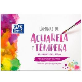 Oxford Láminas Para Pintura Acuarela Y Témpera 6H 300 gr A3 Liso Blanco Precio: 4.58999948. SKU: B1A2LHJVZH
