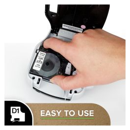 Dymo 40910 Cinta de Transferencia Térmica D1, Etiquetas Estándar Negro sobre Transparente 9mm x 7M Poliéster Autoadhesiva para Rotuladora LabelManager