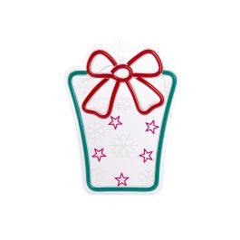 DKD Home Decor Decoración Luminosa de Navidad Tradicional LED Verde para Pared, 28x22x1.5 cm, Funciona con 3 Pilas AA, Hecha a mano y Reciclable Precio: 6.50496. SKU: B1JAGXBNWS