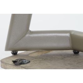 DKD Home Decor Mesa Comedor Extensible Glam de Cristal y Metal Dorado Blanco 140 x 80 x 76 cm