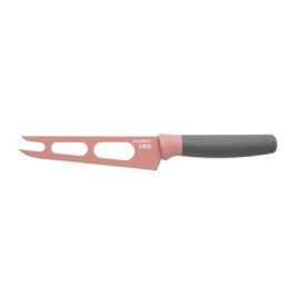 Berghoff 3950108 Cuchillo para Queso Rosa 13 cm con Funda Protectora y Recubrimiento Antiadherente