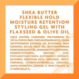 Cantu Gel de Peinado Shea Butter con Semilla de Lino y Aceite de Oliva 524g - Retención de Humedad Máxima