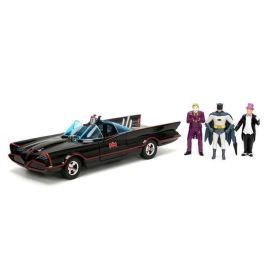 Coche metal batmóvil 1966 classic con 4 figuras de metal escala 1:24 19 cm
