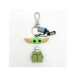 Wondee Mandalorian Grogu Memoria USB 32GB Llavero con Figura de Grogu y Adaptador USB C