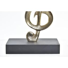 DKD Home Decor Decoración Moderna Nota Musical Dorada Negra Aluminio MDF 7 x 15 x 12 cm (6 Unidades)