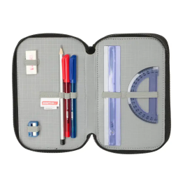 Plumier Triple Safta Urban style Azul Gris 12,5 x 19,5 x 5,5 cm 37 Piezas