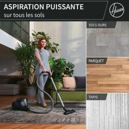 Hoover HP110HM Aspirador de bidón sin bolsa, Potencia 700W, Capacidad 2L, Nivel de Ruido 78 dBA, Color Azul